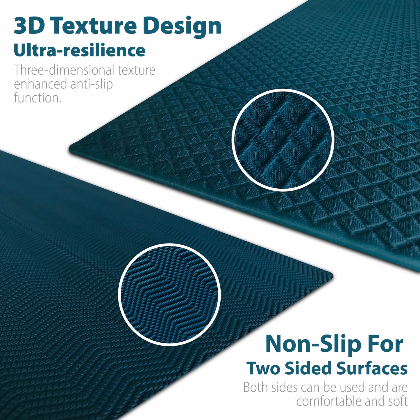 Foldable Exercise Yoga Mat 6mm (1/4") - Dark Green