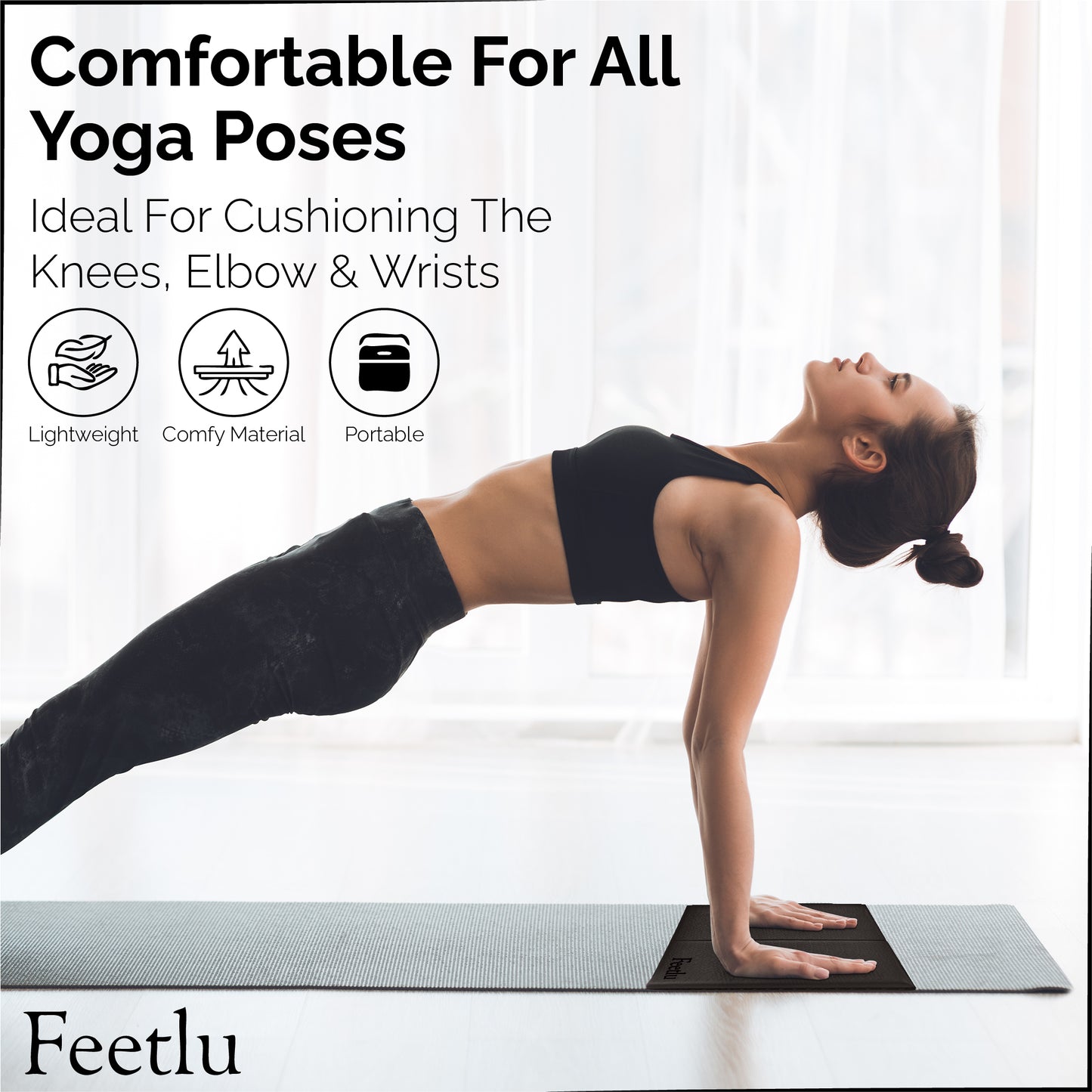 Yoga Knee Pad 12mm (1/2") - Black