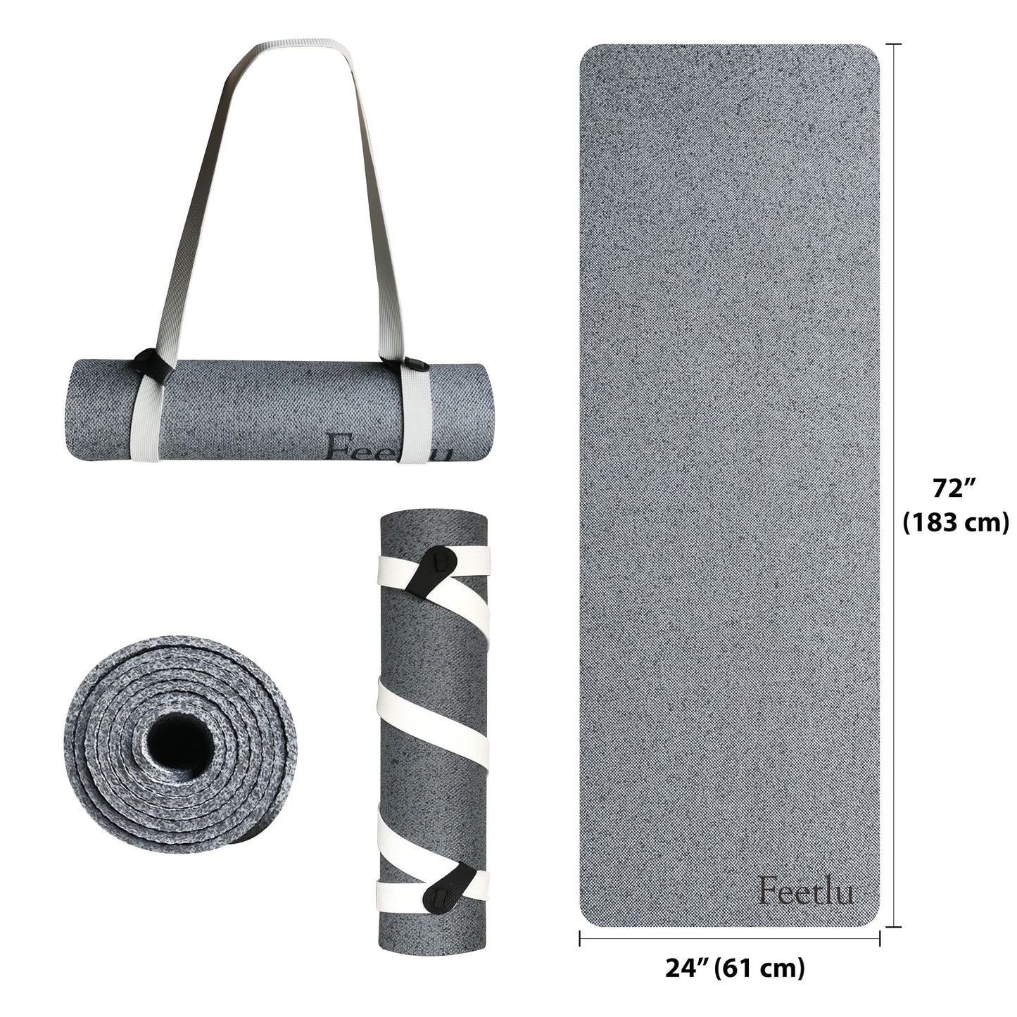 Yoga Mat for Exercise | Recycled Yoga Mat | Feetlu