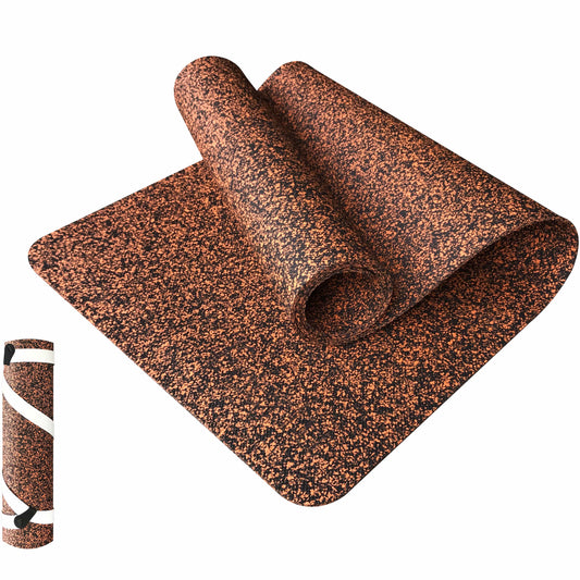 Recycled Exercise Yoga Mat | Black and Orange Mat | Feetlu