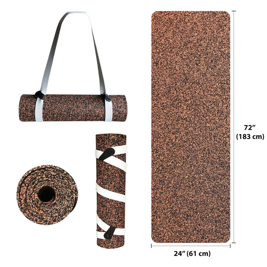 Recycled Exercise Yoga Mat | Black and Orange Mat | Feetlu