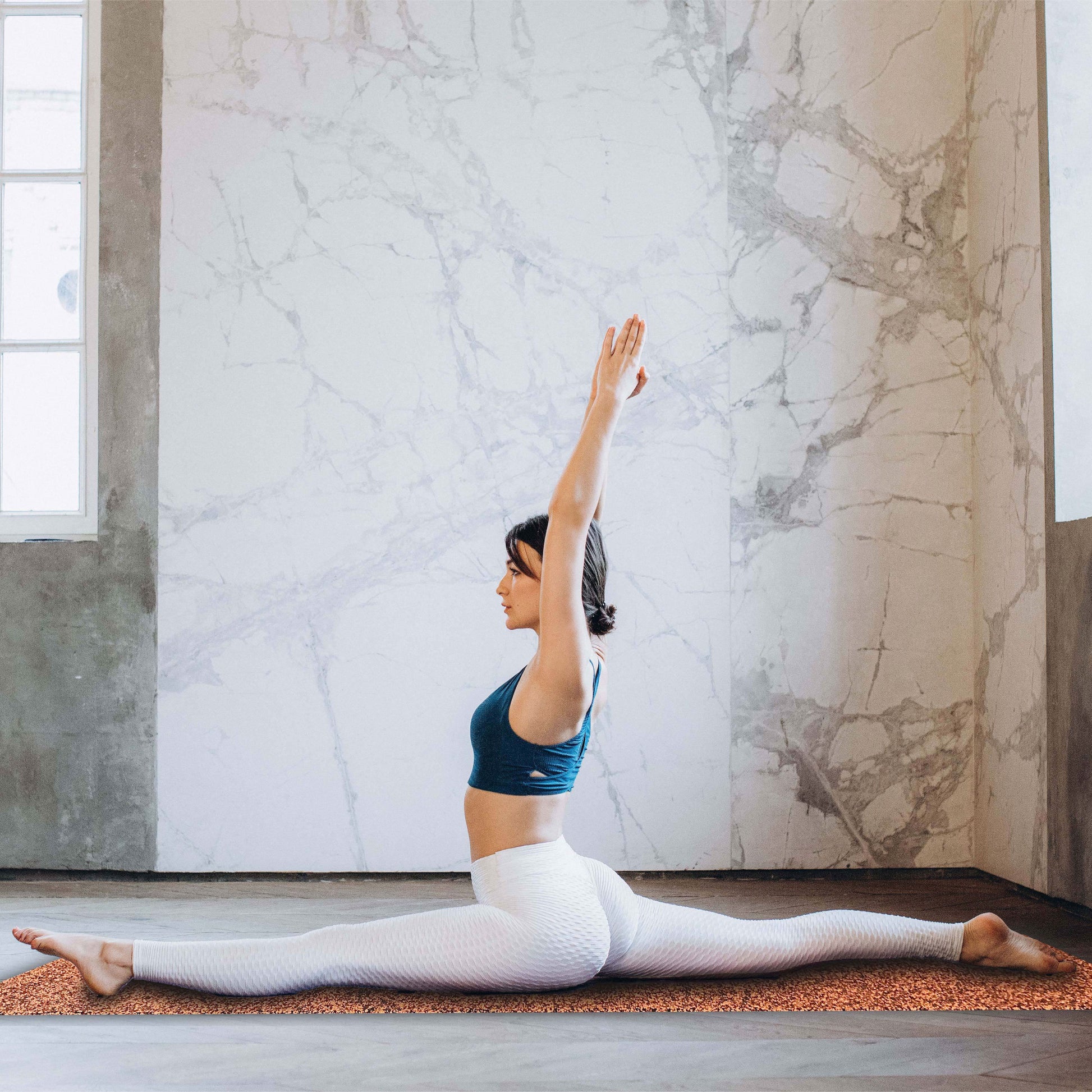 Recycled Exercise Yoga Mat | Black and Orange Mat | Feetlu