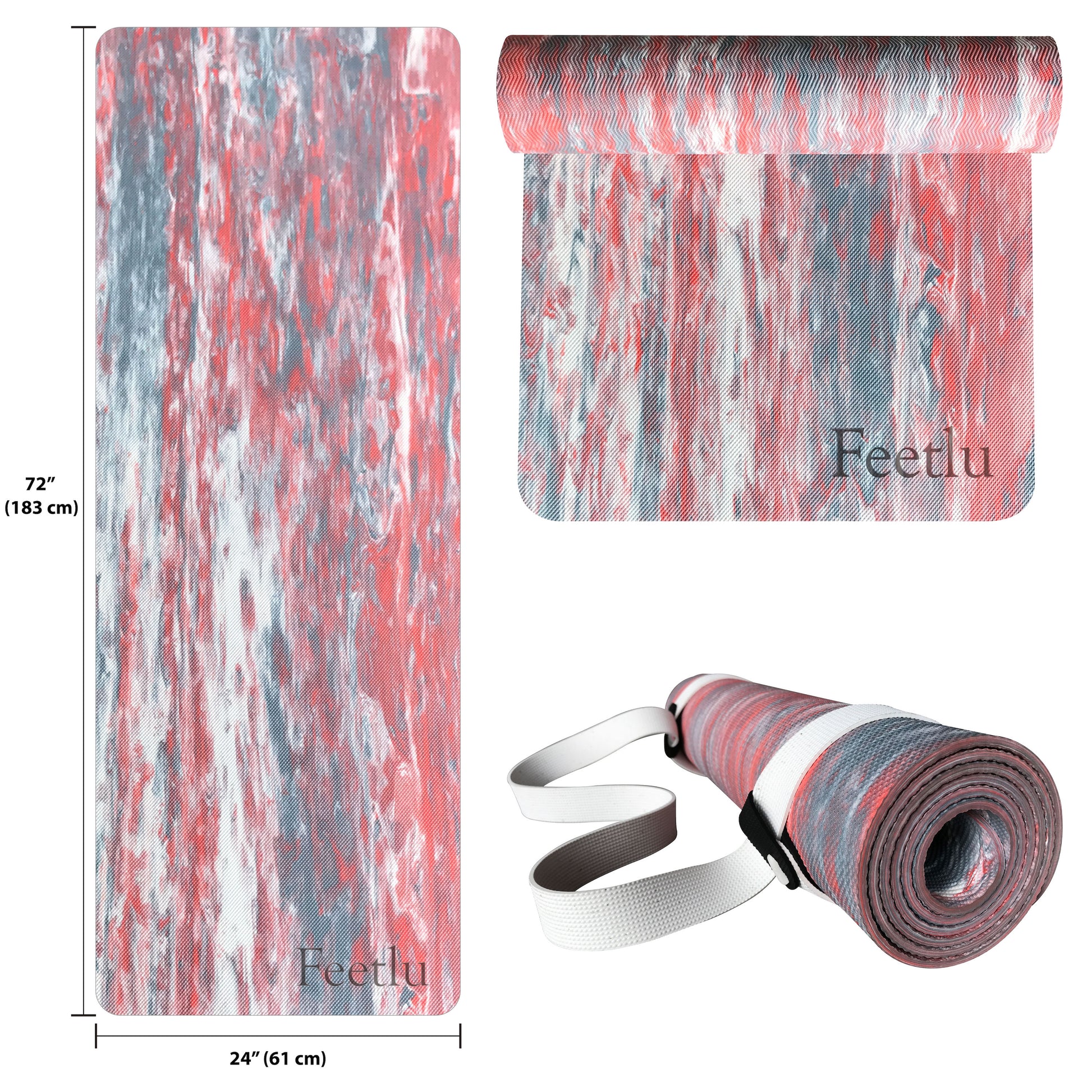 Exercise Yoga Mat | Gray Yoga Mat | Feetlu