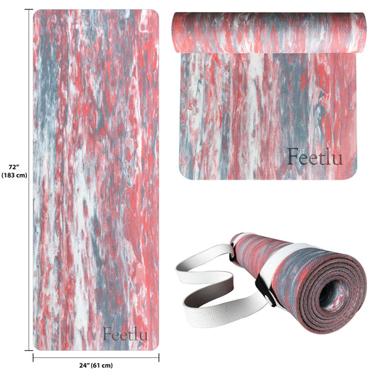 Exercise Yoga Mat | Gray Yoga Mat | Feetlu