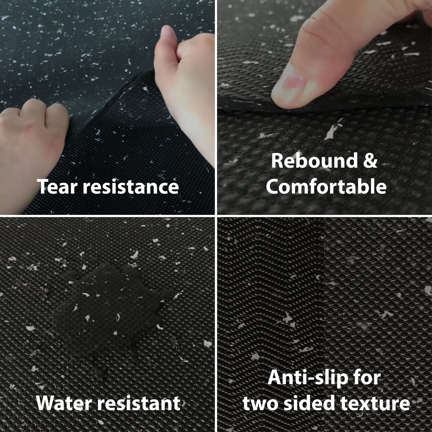 Black Yoga Mat | Easy Clean Yoga Mat | Feetlu