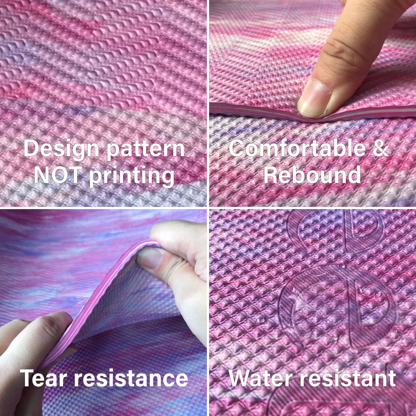 Extra Thick Yoga Mat | Pink and Purple Yoga Mat | Feetlu