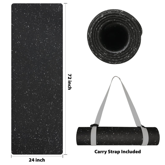 Black Yoga Mat | Easy Clean Yoga Mat | Feetlu