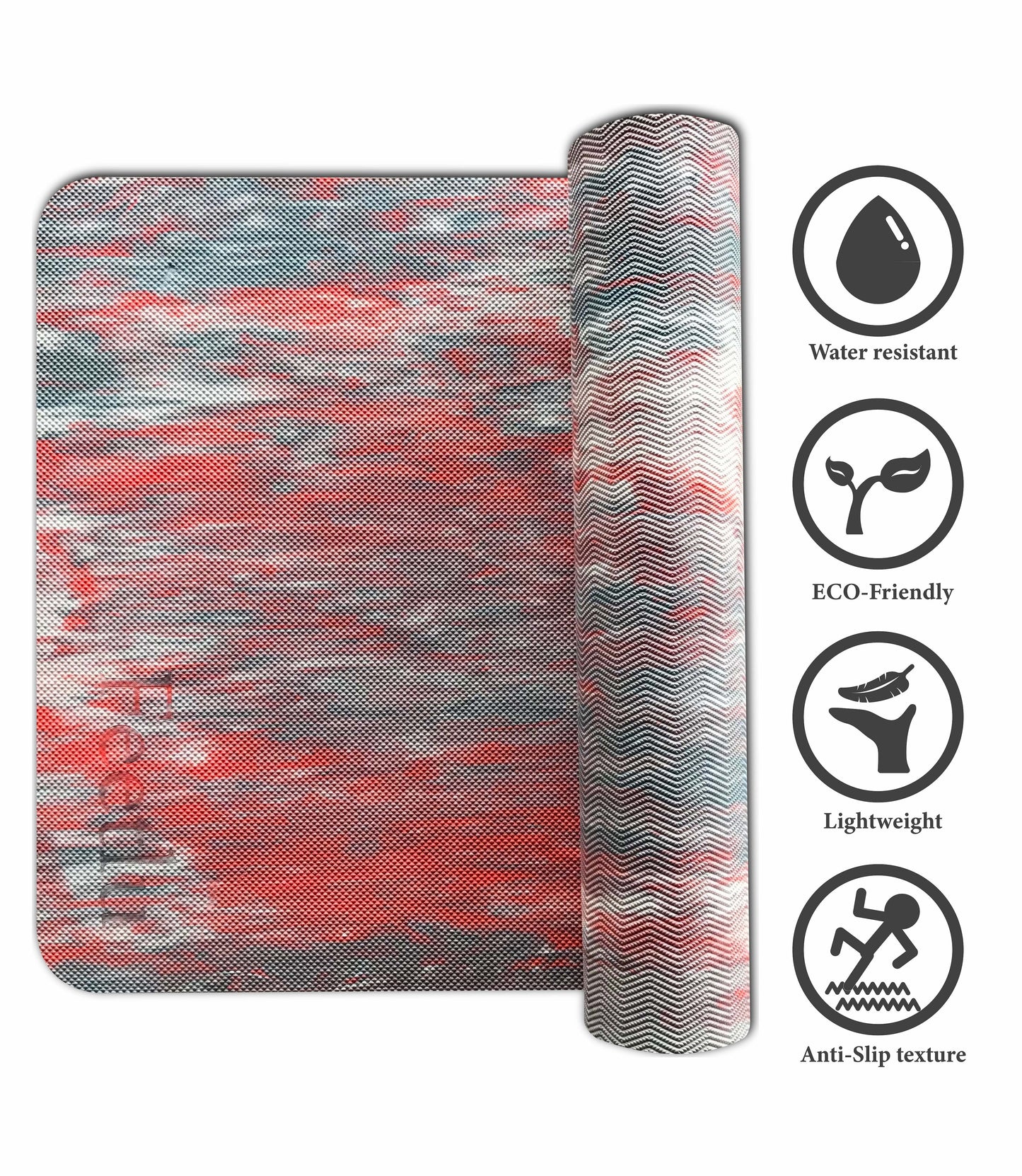 Exercise Yoga Mat | Gray Yoga Mat | Feetlu