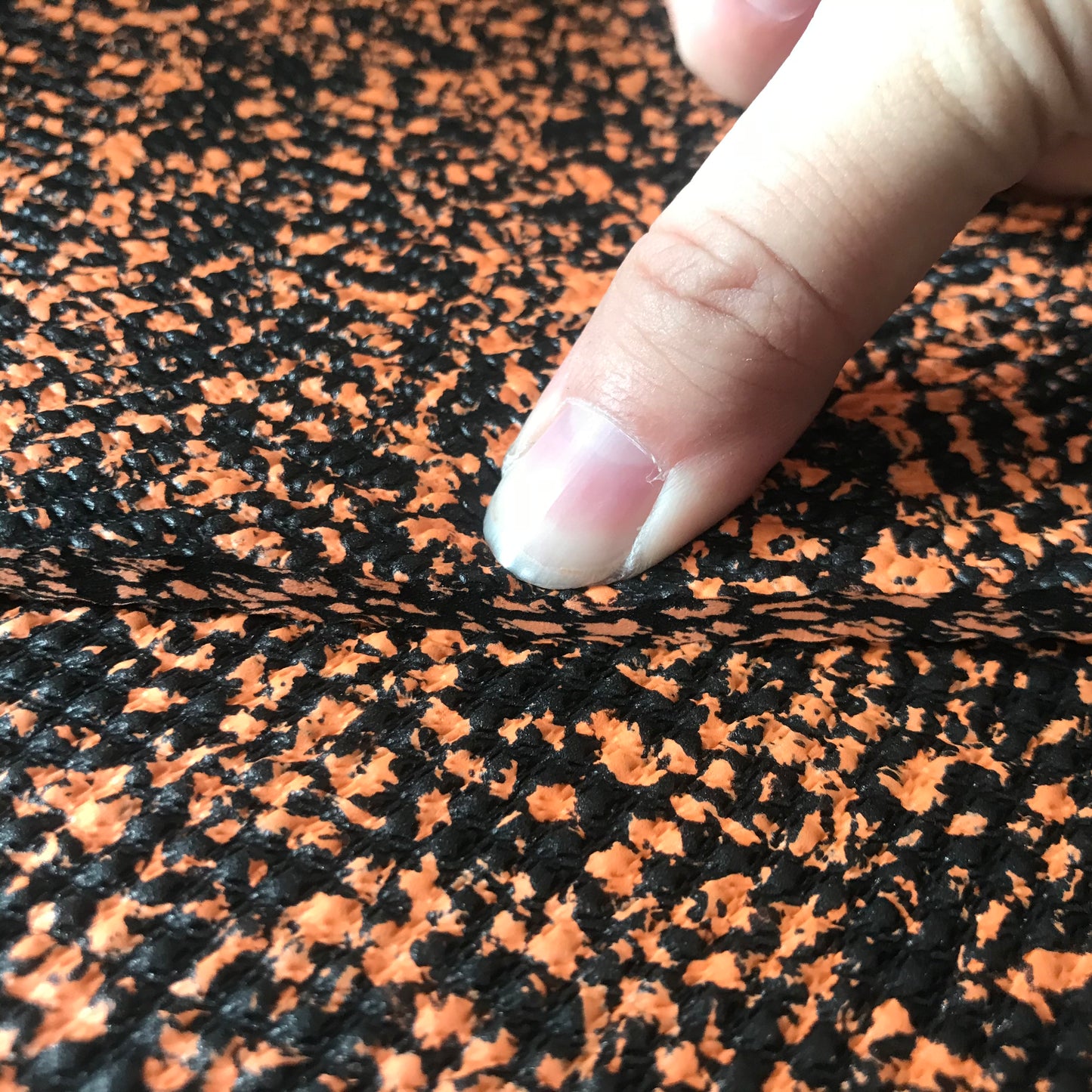 Recycled Exercise Yoga Mat | Black and Orange Mat | Feetlu