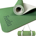 Thick Yoga Mat 10mm (2/5") - Green/Cream
