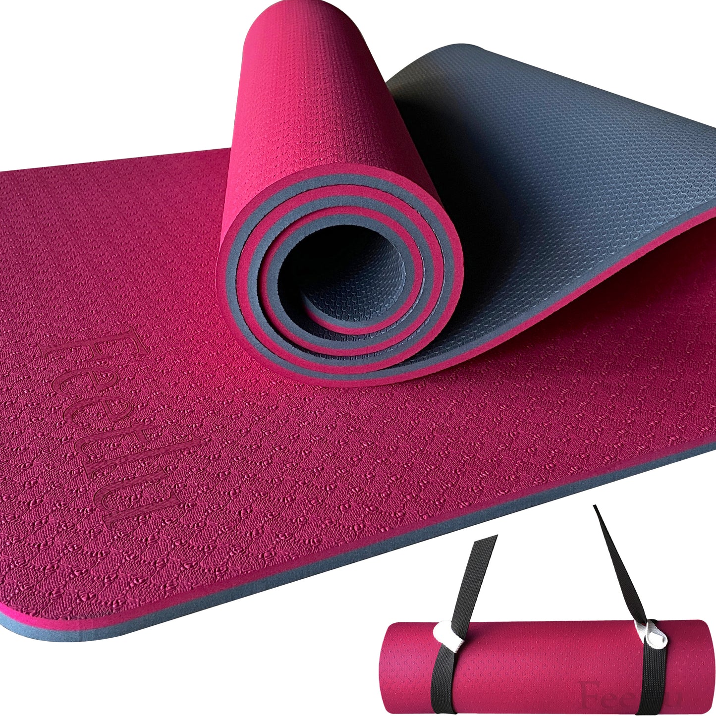 Plastic Reduction Yoga Mat, Easy to Rolling Yoga Mat