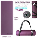 Thick Yoga Mat 10mm (2/5") - Dark Purple/Blue Gray