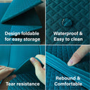 Foldable Exercise Yoga Mat Thick 8mm (1/3") - Dark Green