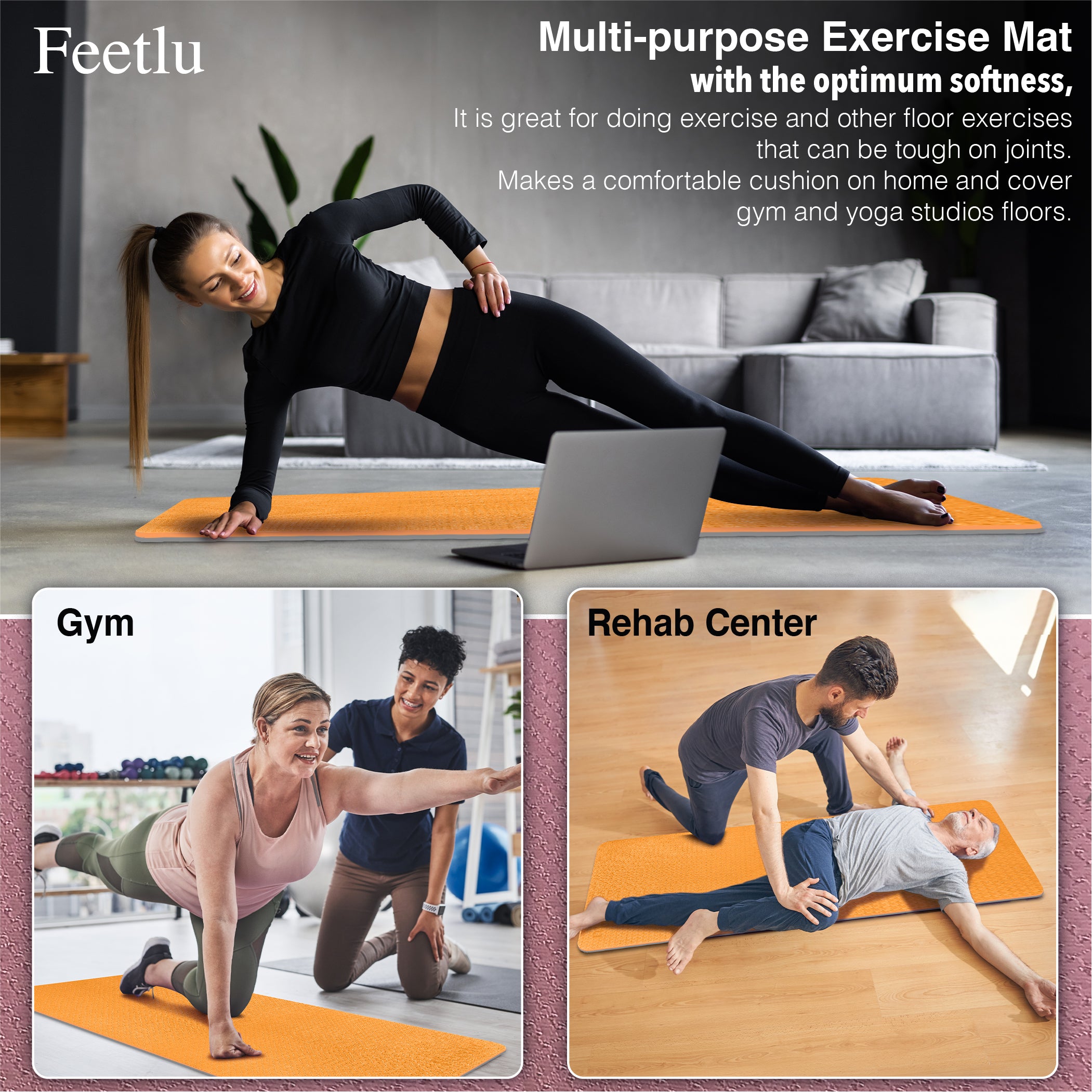 Yellow discount exercise mat