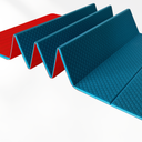 Feetlu Foldable Exercise Mat 6mm - Teal/Orange