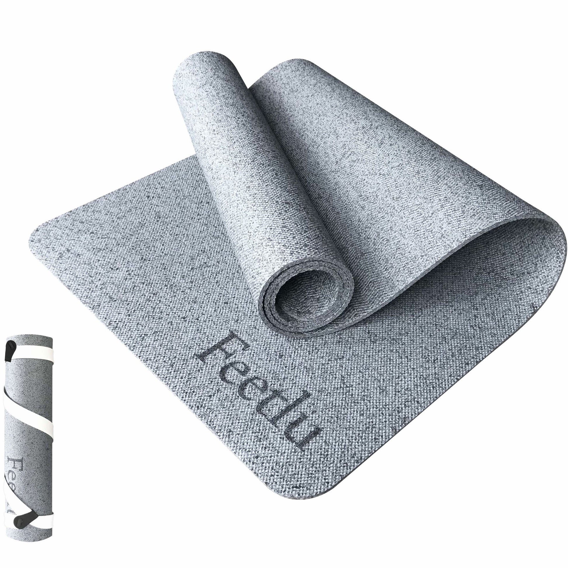 Feetlu Foldable Yoga Mat - 6mm & 8mm Thick, 1/4x 24 x 72, Teal/Orange