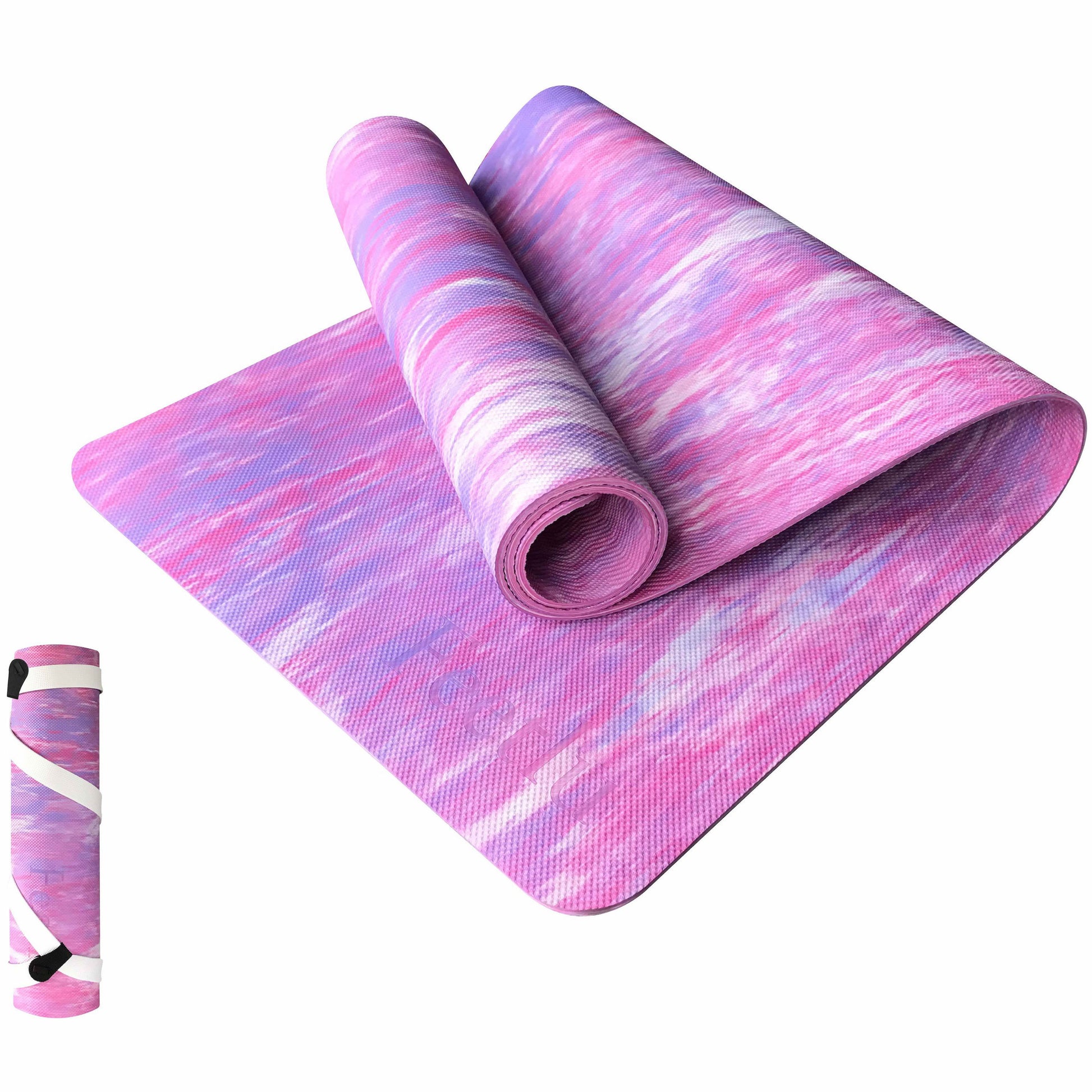 Extra Thick Yoga Mat, Pink and Purple Yoga Mat