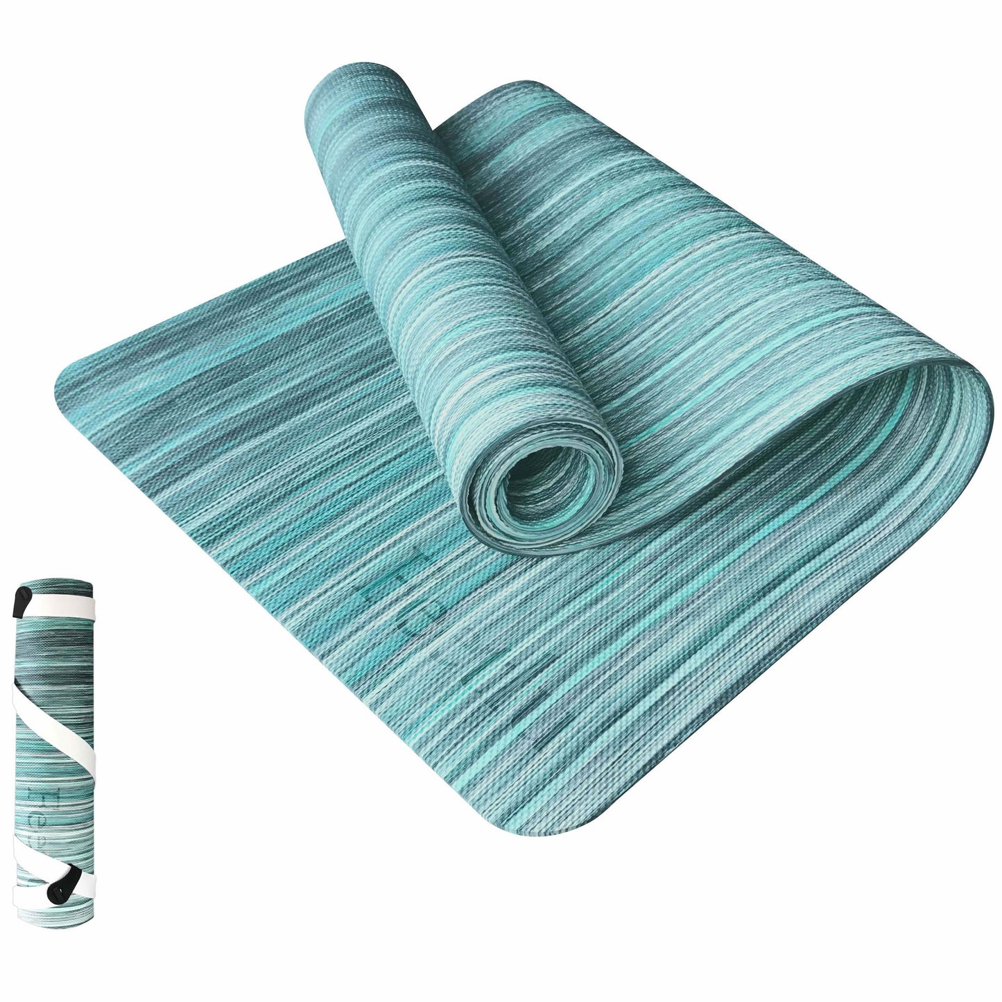 Comfortable Yoga Mat | Green and White Yoga Mat | Feetlu