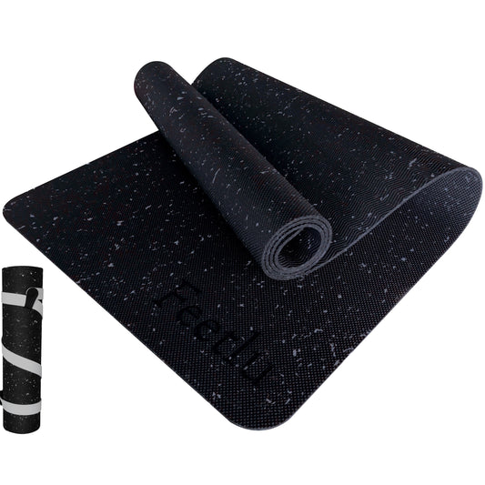 Black Yoga Mat | Easy Clean Yoga Mat | Feetlu