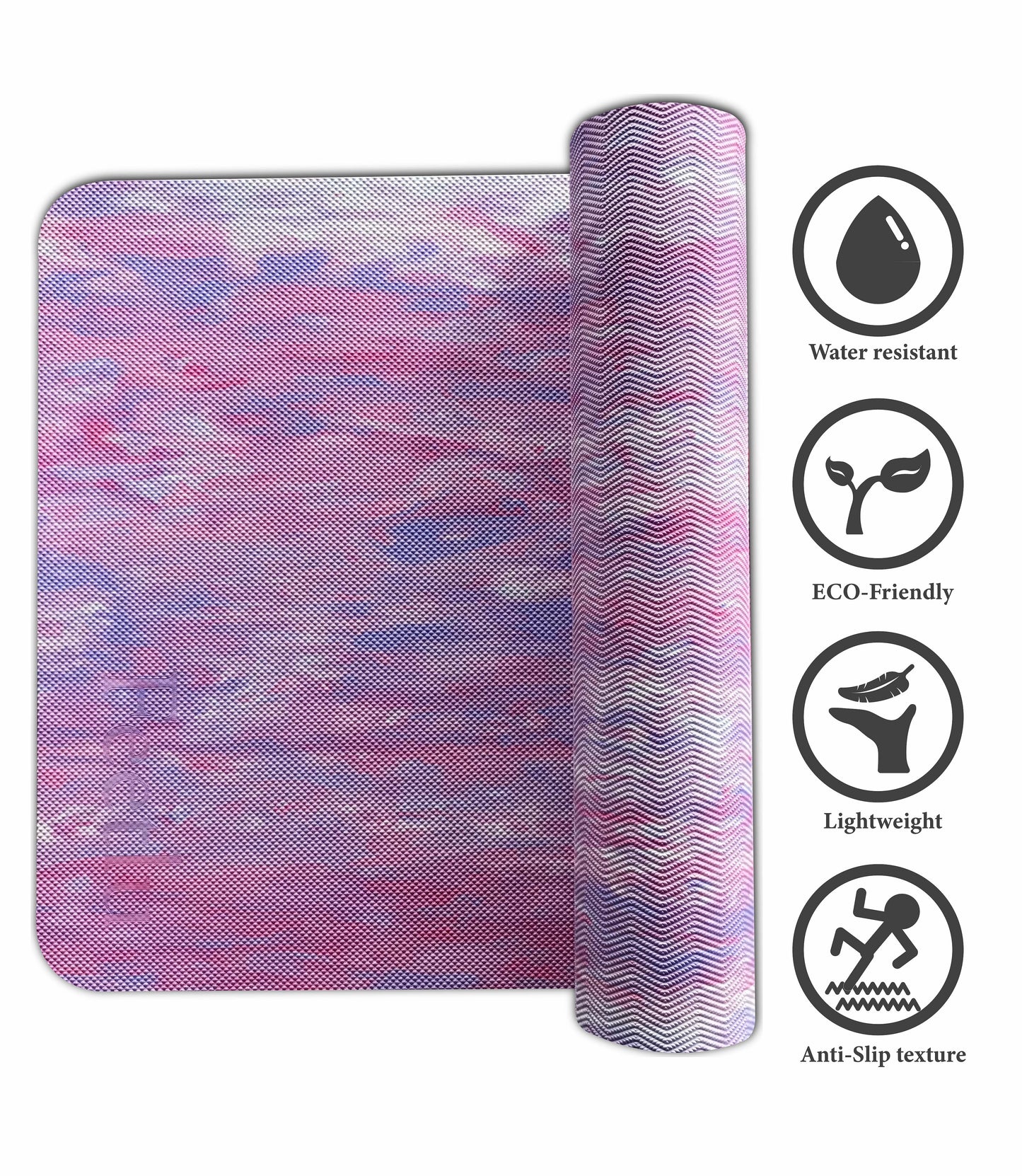 Extra Thick Yoga Mat | Pink and Purple Yoga Mat | Feetlu