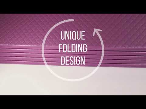 Foldable Exercise Yoga Mat  6mm (1/4") - Purple/Black | Feetlu